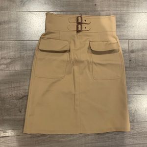 ZARA Safari Tan Pencil Skirt Size Medium